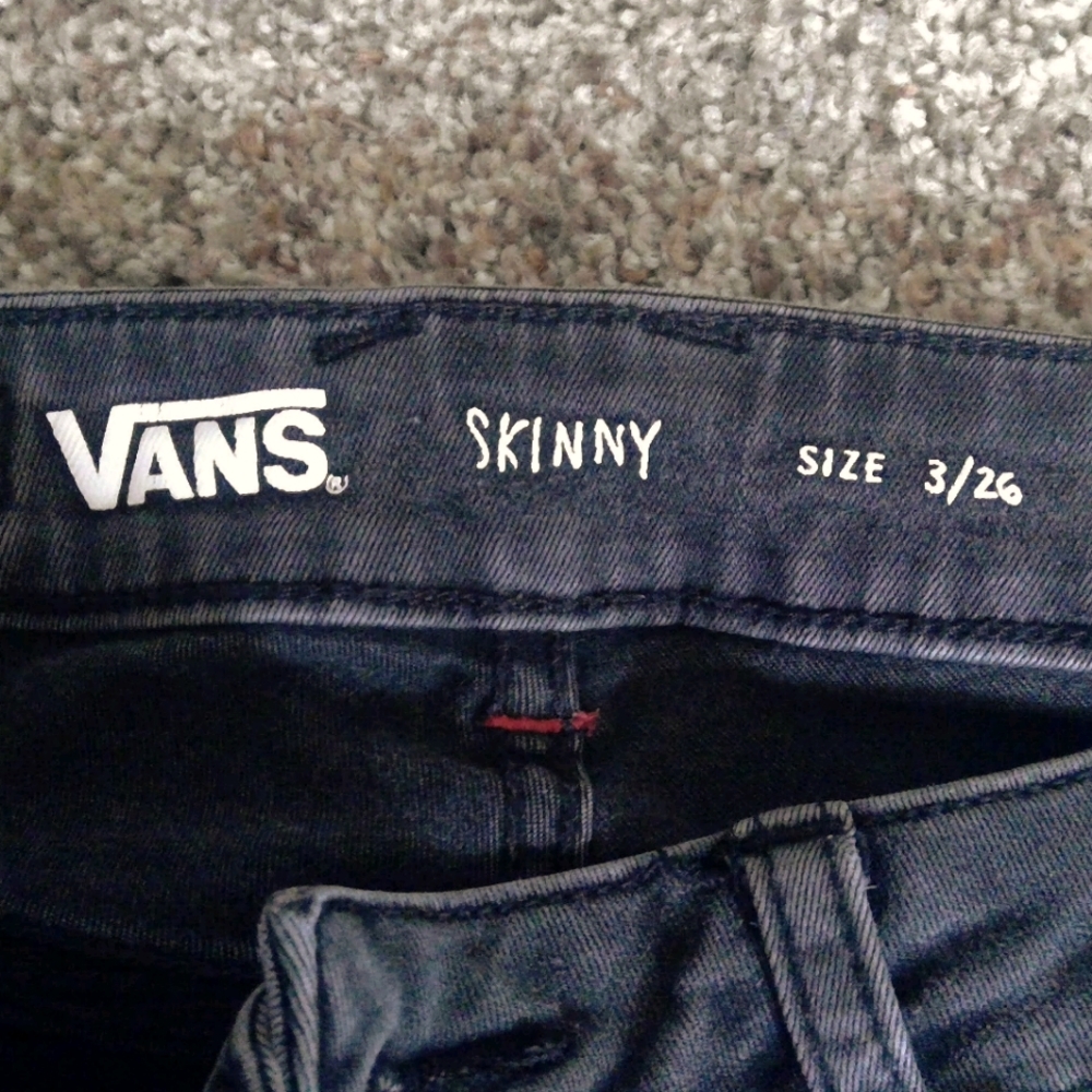 Van's skinny ripped jeans